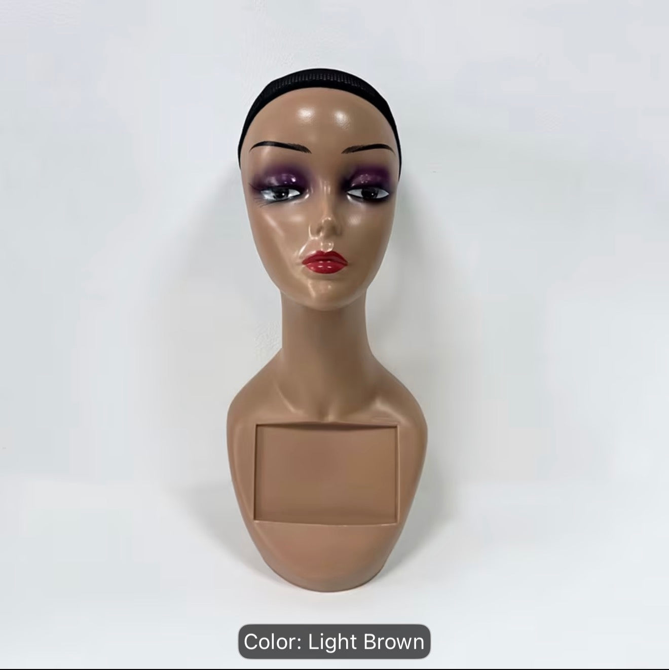 Female Mannequin Head Manikin with Shoulder Bust for Wig display.