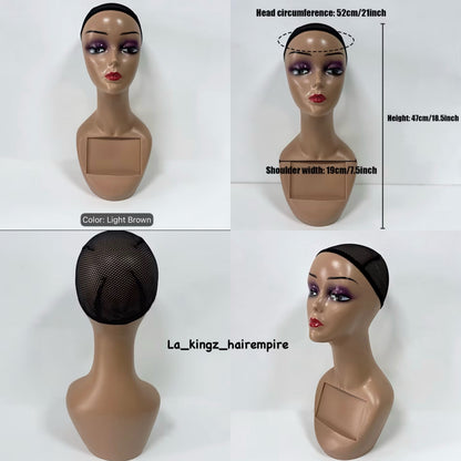 Female Mannequin Head Manikin with Shoulder Bust for Wig display.
