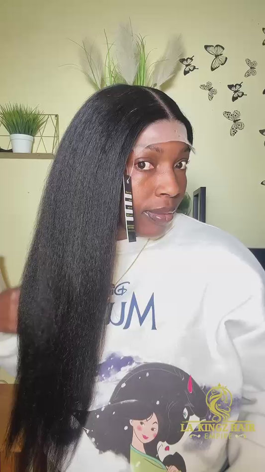 22inc KINKY Straight paired with 5x5 closure
