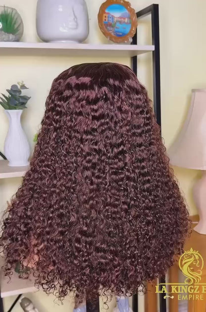 18inc  5x5 Bora Curls Brownie Wig